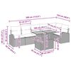 vidaXL Ensemble de canap&eacute; de jardin avec coussin 7 pcs Noir