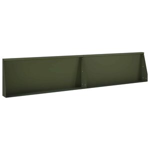 vidaXL Mur de sout&egrave;nement 2 pc 100 x 12 x 30 cm Acier Vert olive