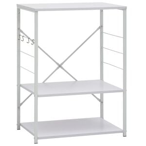 vidaXL Armoire &agrave; four &agrave; micro-ondes Blanc 60x39,6x79,5 cm