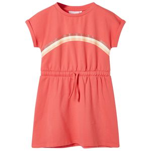 Robe pour enfants avec cordon de serrage corail 92