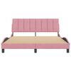 vidaXL Cadre de lit sans matelas Hanko rose 160x200 cm velours