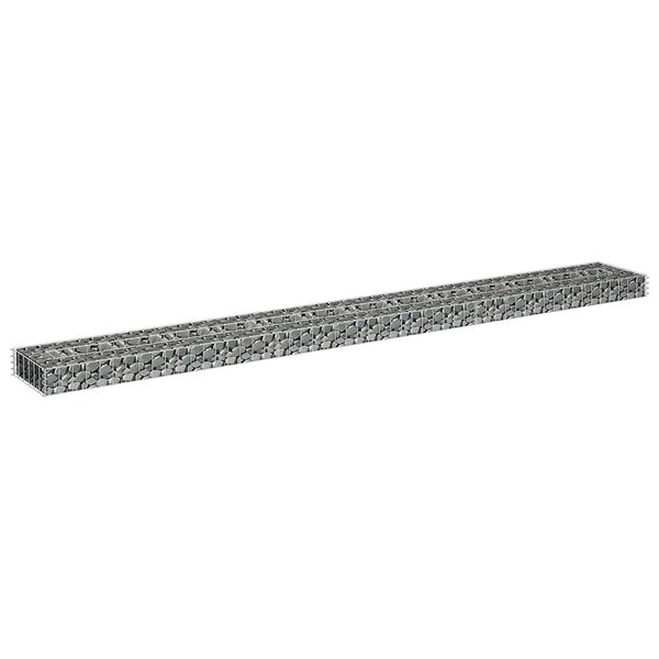 vidaXL Lit surélevé à gabion Acier galvanisé 270x30x10 cm