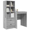vidaXL Bureau avec tiroir 2 pcs Gris Sonoma