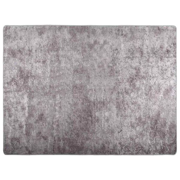 vidaXL Tapis lavable gris 400x300 cm