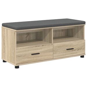 vidaXL Banc d'entr&eacute;e avec coussin Ch&ecirc;ne Sonoma 100 x 38 x 46 cm