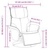 vidaXL Fauteuil inclinable de massage et repose-pieds cr&egrave;me similicuir