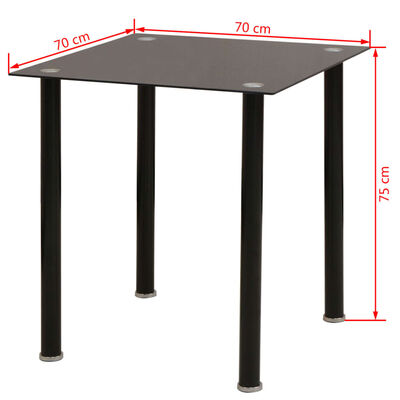vidaXL Ensemble table et chaise de salle à manger 5 pièces noir