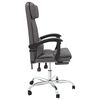 vidaXL Fauteuil de massage inclinable de bureau Gris Similicuir
