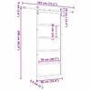 vidaXL Porte coulissante Marron 90 x 208 cm Bois de pin massif