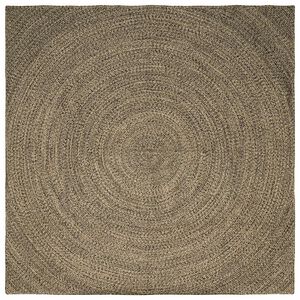 vidaXL Tapis de surface Naturel et noir 200 x 200 cm Jute