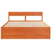 vidaXL Cadre de lit sans matelas cire marron 140x200cm bois pin massif