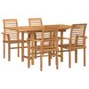 vidaXL Ensemble de salle &agrave; manger pour jardin 5 pc Marron