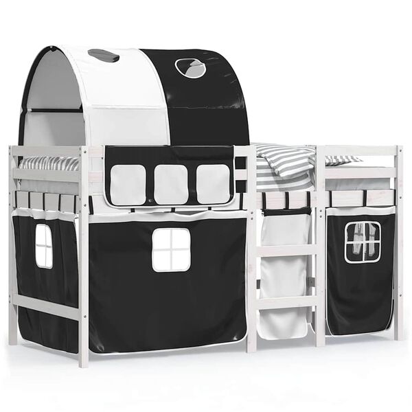 vidaXL Lit mezzanine enfants avec tunnel sans matelas 90x190 cm