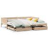 vidaXL Lit de jour avec gigogne et tiroirs sans matelas 90x190 cm