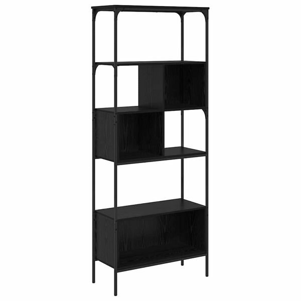 vidaXL Biblioth&egrave;que Ch&ecirc;ne noir 76 x 33 x 188,5 cm Bois d'ing&eacute;nierie