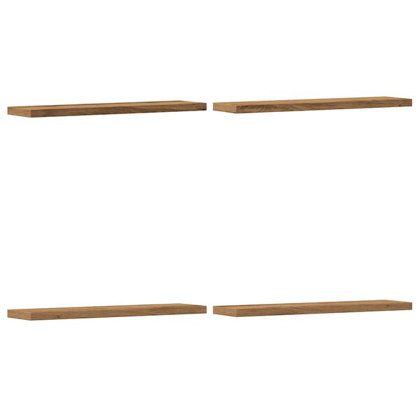 vidaXL &Eacute;tag&egrave;res murales 4 pcs ch&ecirc;ne artisanal 40x10x1,5 cm