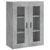 vidaXL Buffet haut Gris b&eacute;ton 69,5x34x180 cm Bois d'ing&eacute;nierie