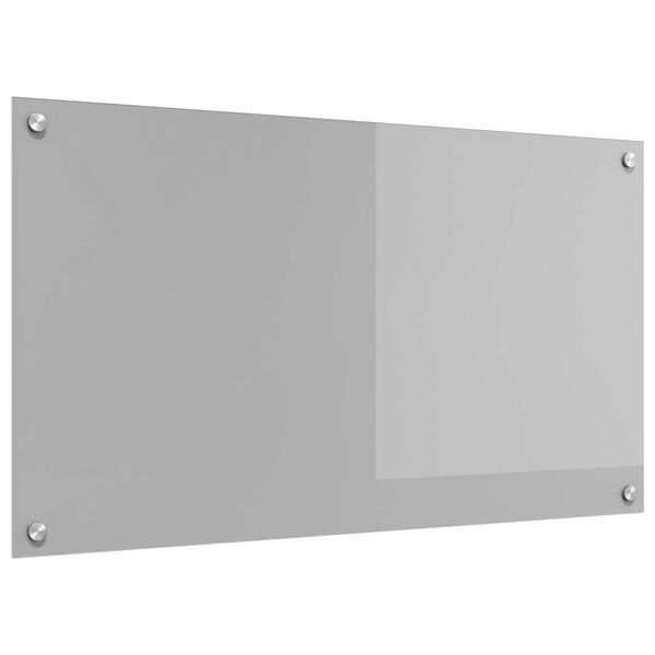 vidaXL Protection de cuisine Gris clair 90 x 50 cm verre tremp&eacute;