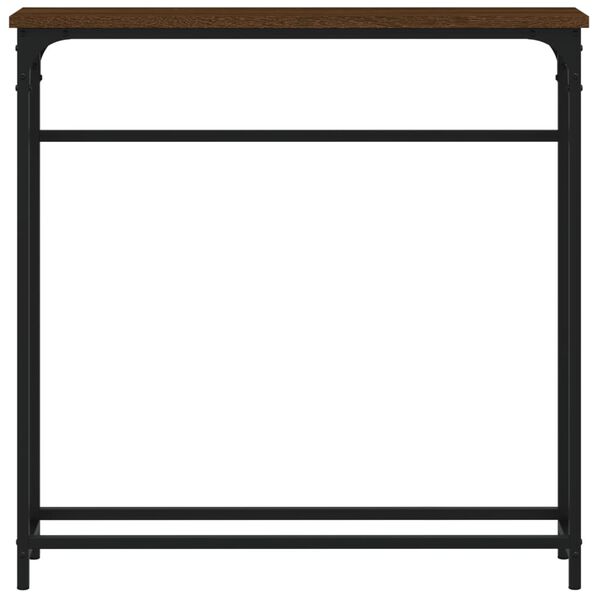 vidaXL Table console ch&ecirc;ne marron 75x19,5x75 cm bois d'ing&eacute;nierie