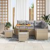 vidaXL Ensemble de canap&eacute; de jardin 8 pcs Beige et Gris clair