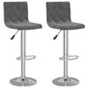 vidaXL Tabourets de bar lot de 2 gris fonc&eacute; velours