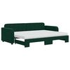 vidaXL Lit de jour avec gigogne et matelas vert fonc&eacute; 80x200cm velours