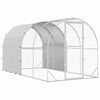 vidaXL Poulailler Argent&eacute; 400 x 200 x 200 cm Acier galvanis&eacute;