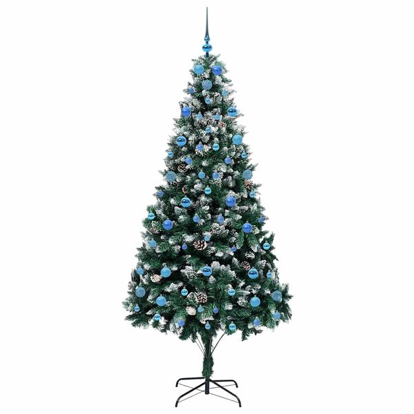 vidaXL Sapin de No&euml;l artificiel Vert 210 cm PVC, Acier et Plastique