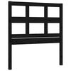 vidaXL Cadre de lit sans matelas noir bois de pin massif
