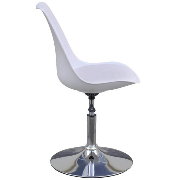 vidaXL Chaises pivotantes &agrave; manger lot de 2 blanc similicuir