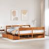 vidaXL Cadre de lit sans matelas cire marron 180x200cm bois pin massif