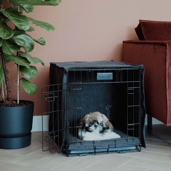 DISTRICT70 S&eacute;parateur de caisse pour chien SHERPA Gris fonc&eacute; L