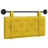 vidaXL T&ecirc;te de lit suspendue Jaune Velours