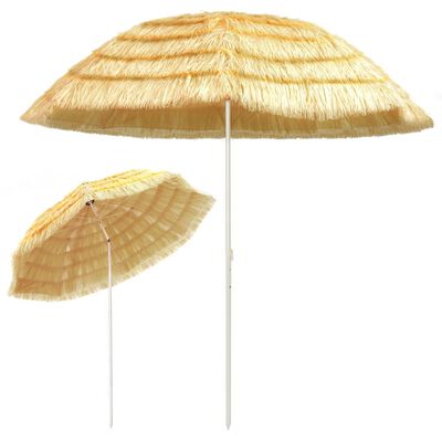 vidaXL Parasol de plage Naturel 300 cm Style hawaïen