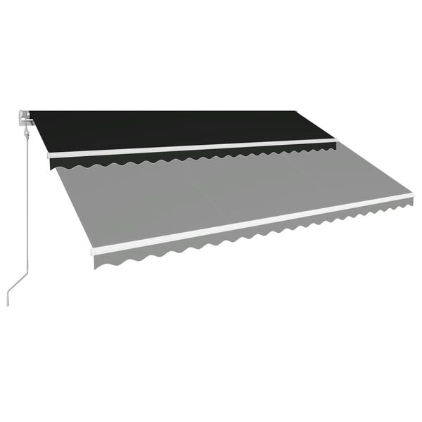 vidaXL Auvent automatique r&eacute;tractable 500x300 cm Anthracite