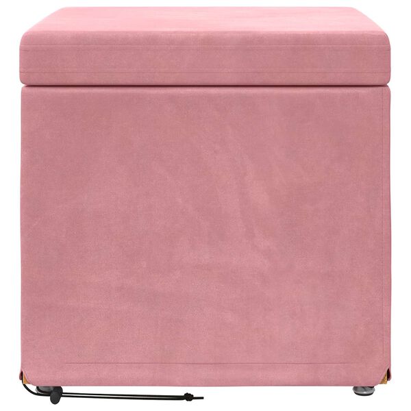 vidaXL Tabouret Rose 41 x 41 x 40 cm Velours et Bois Composite