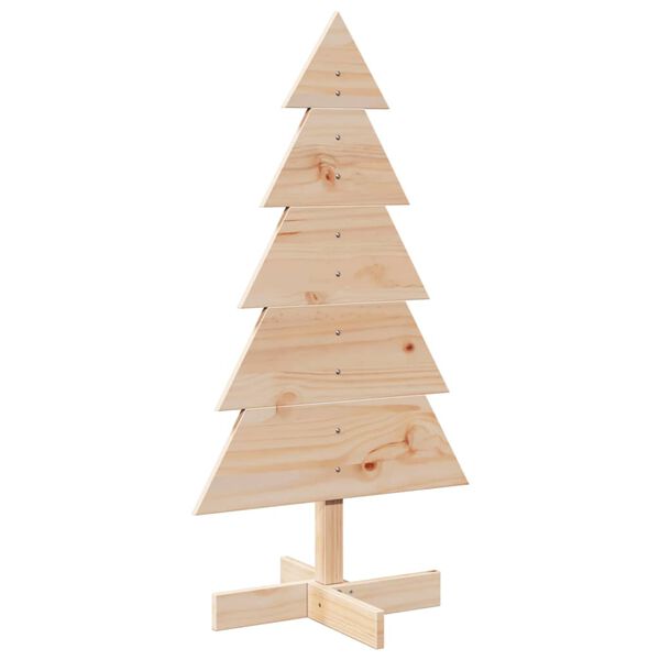 vidaXL Arbre de Noël en bois pour décoration 100 cm bois massif de pin