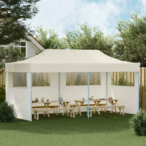 vidaXL Tente de f&ecirc;te Cr&egrave;me 291 x 580 x 315 cm Tissu Oxford