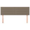 vidaXL T&ecirc;tes de lit 2 pcs Taupe 72x5x78/88 cm Tissu