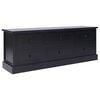 vidaXL Meuble TV Noir 108x30x40 cm Bois de Paulownia solide