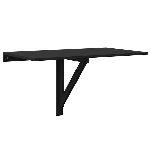 vidaXL Table murale pliable Noir 100x60x56 cm Bois d'ingénierie