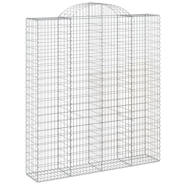 vidaXL Paniers &agrave; gabions arqu&eacute;s 14 pcs 200x50x220/240 cm Fer galvanis&eacute;