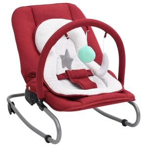 vidaXL Transat pour b&eacute;b&eacute; Rouge Acier