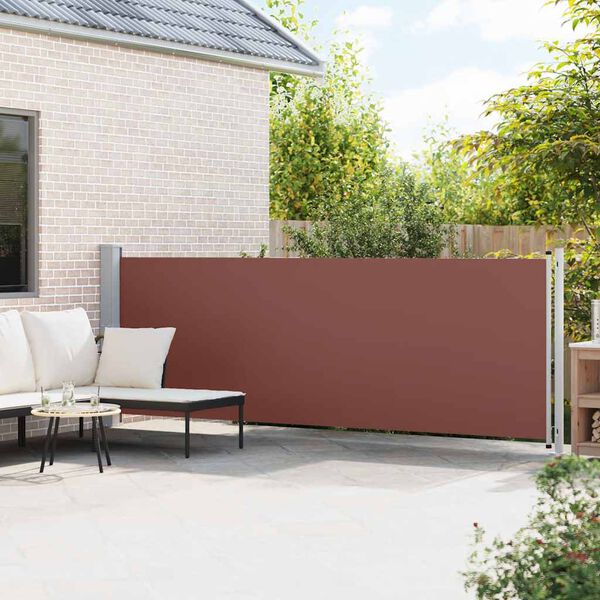 vidaXL Auvent lat&eacute;ral r&eacute;tractable de patio 140x600 cm Marron
