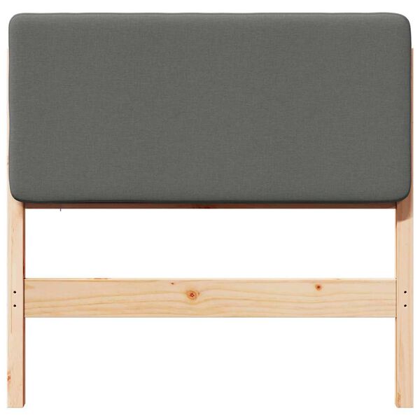 vidaXL T&ecirc;te de lit capitonn&eacute;e Marron et gris clair 100 cm Pin massif