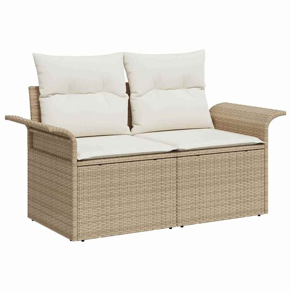 vidaXL Ensemble de canapé de jardin avec coussin 6 pcs Beige et crème