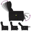 vidaXL Fauteuil de massage inclinable Noir Tissu