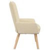vidaXL fauteuil Cr&egrave;me 63 x 67 x 94 cm Tissu et contreplaqu&eacute;