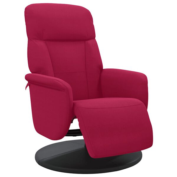vidaXL Fauteuil inclinable avec repose-pied rouge bordeaux velours