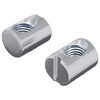 vidaXL &Eacute;crou de baril 2 pcs Argent&eacute; M6 x 13 mm Fer